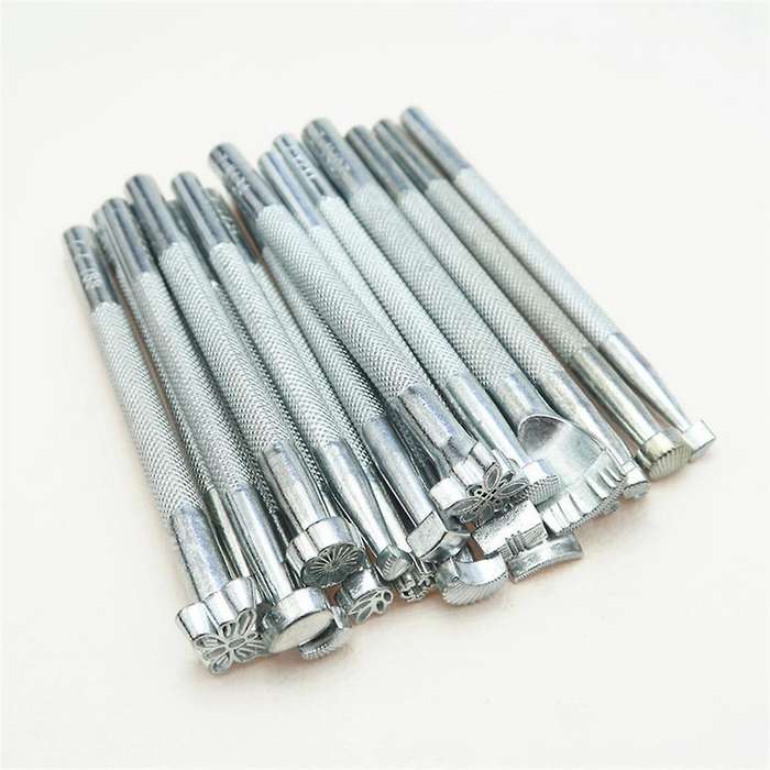 20 Pieces Of Leather Printing Punching Set, Carving Process Seal Punching Machine for Diy Leather Pr