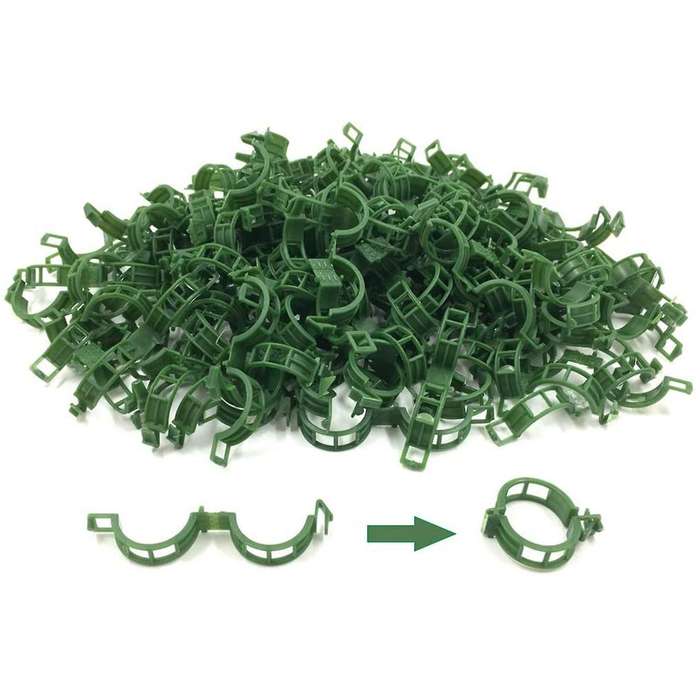 200 Pcs Garden Support Clips, Tomato Clips, Trellis Clips, for Cucumber Flower Squash Vine, 1 Inch