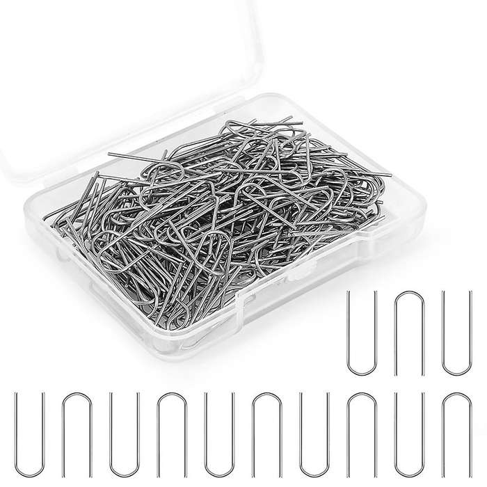 200 Pieces High Temperature Nichrome Wire Jump Rings, U Hanger Hooks for Hobbyists DIY Pendant,Ornam