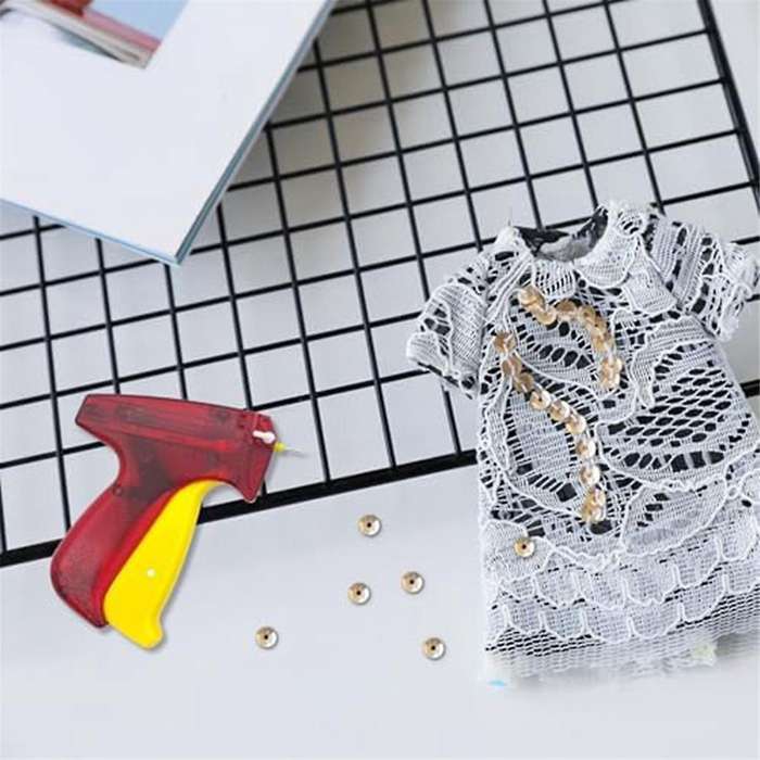 2001 Piece Microlabel Set, Clothing Labelgun, 1000 Pcs Black and 1000 Pcs White Microfasteners, Labe