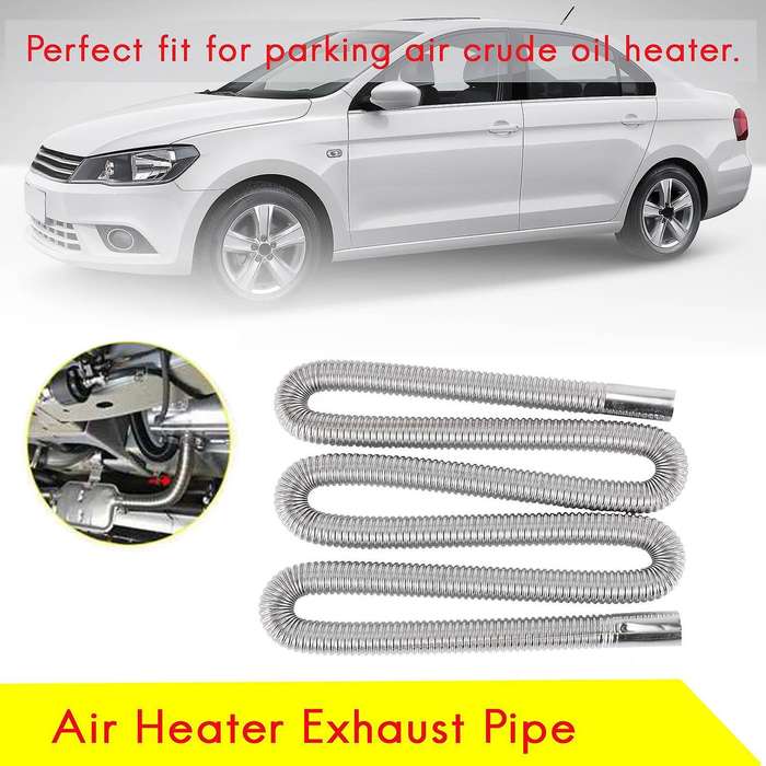 200cm Car Parking Heater Exhaust Pipe with 2 Clamps Fuel Tank Exhaust Pipe Hose Tube for crude oil-