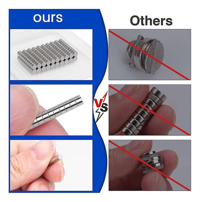 200Pcs Refrigerator Magnets, 3x2mm Round , for Crafts, DIY, Office, Kitchen, Dry Erase Board