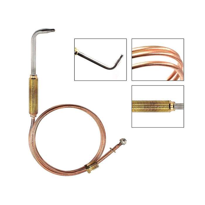 2023 Elbow 670mm Gas Stove Thermocouple Heater Part Universal Fireplace Replacement Digital Tempera