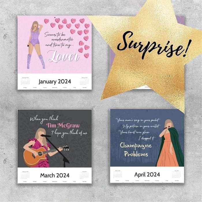 2024 Calendar, Wall Calendar, Music Posters Album Cover Poster Calendar for Fans Gift Music Lover ,