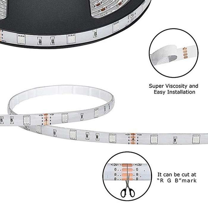 20M Set Light Bar 44 Key 5050 RGB Set Soft Light Bar 20M 5050 RGB Waterproof Light Strip