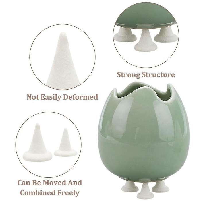 20Pc Tall Pottery Kiln Moveable Nails Ceramic Refractory Support Nails High Temperature Reusable Res
