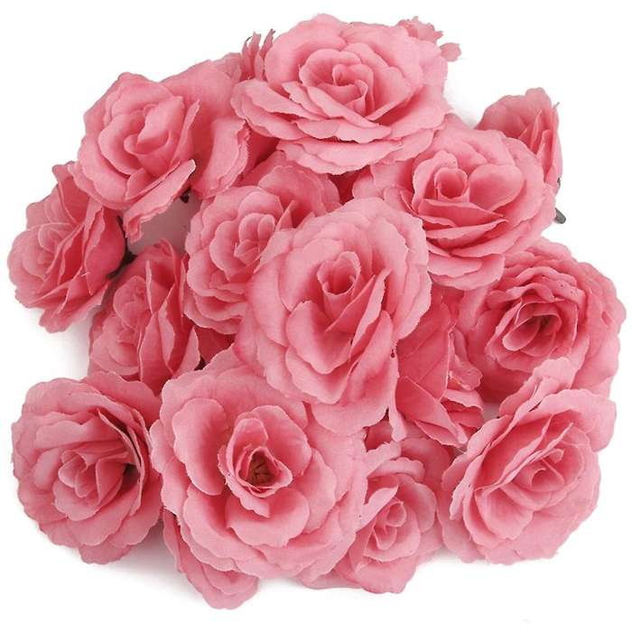 20pcs Artificial Flower Head Corolla Diy Wedding Decoration Diameter Of 65mm - Pink
