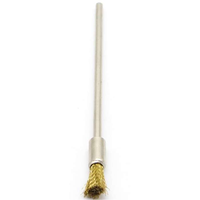 20PCS Brass Wire Brushes with Extended Handle - Metal Rust Removal, Polishing, Cleaning - 6mm Diame