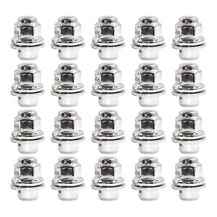 20Pcs Chrome 90942-01103 611-277 Lug Nuts for Land Cruiser, Sequoia, , Wheel Lug Nut M14X1.50