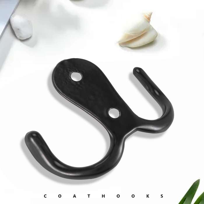 20pcs Double Robe Hooks Dual Coat Hooks Robe Retro Metal Cloth Hanger Wall