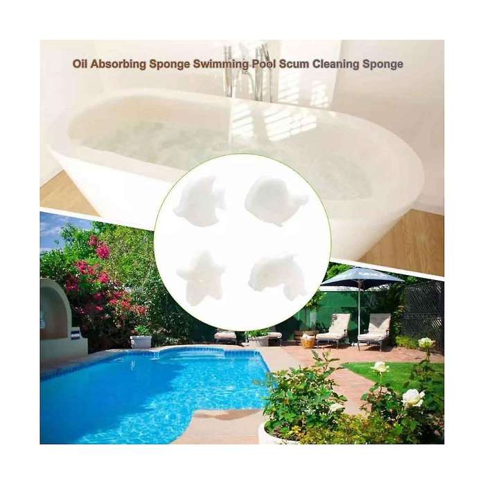 20Pcs Flower Shape Accessory Oil Absorb Sponge Cartoon Scum Floating Hot Tub Home Spa Swimming Pool