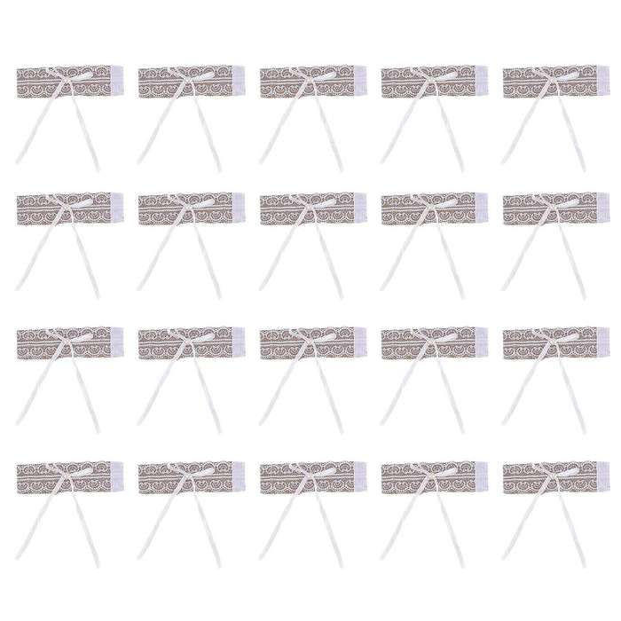 20Pcs Lace Napkin Ring Buckle,Natural Jute Table Chair Burlap Napkin Ring,Wedding Banquet,Party Deco