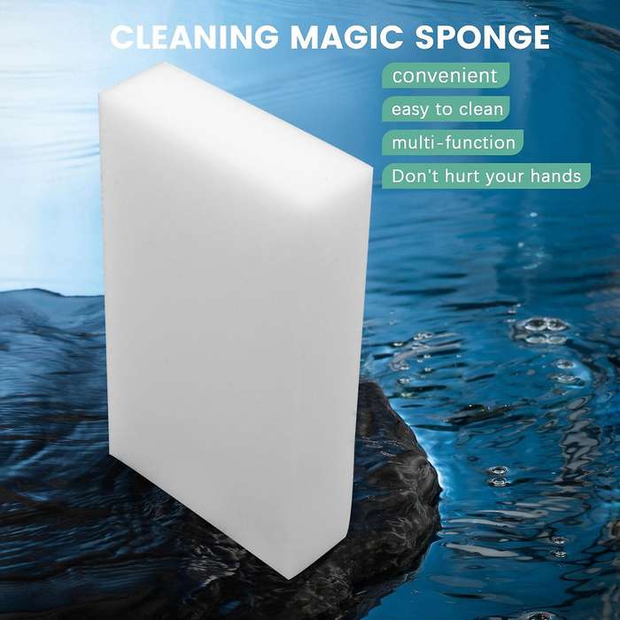 20Pcs Magic Multi Sponge Clean Foam Cleaner Cleansing Eraser Car Wash Kitchen 10cm6cm2cm(White)