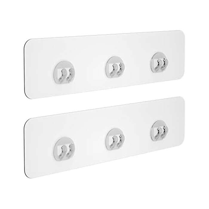 20pcs Shower Adhesive Replacement, No Drilling Strong Stick Transparent Rectangle Shower Shelf Adhes
