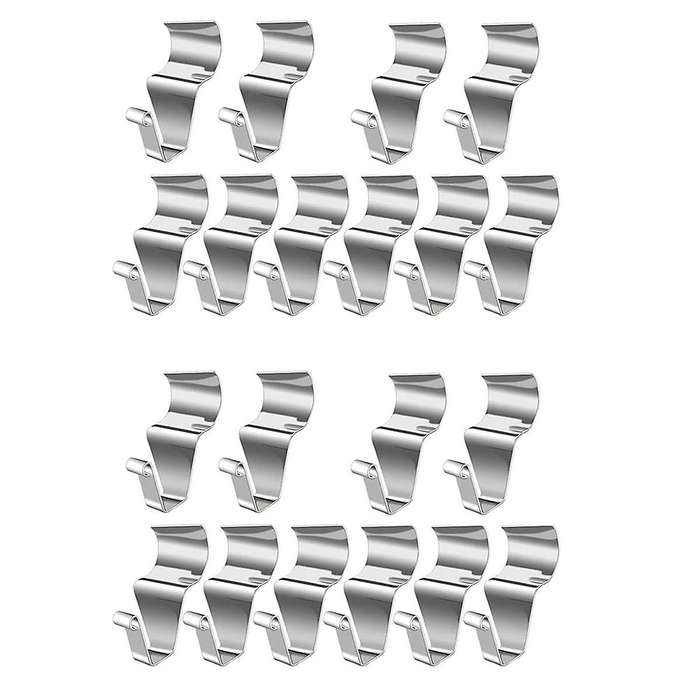 20PCS Sainless Steel Hooks for Heavy Duty Hooks for Vinyl Siding to Hang Things No Hole Vinyl Hook H