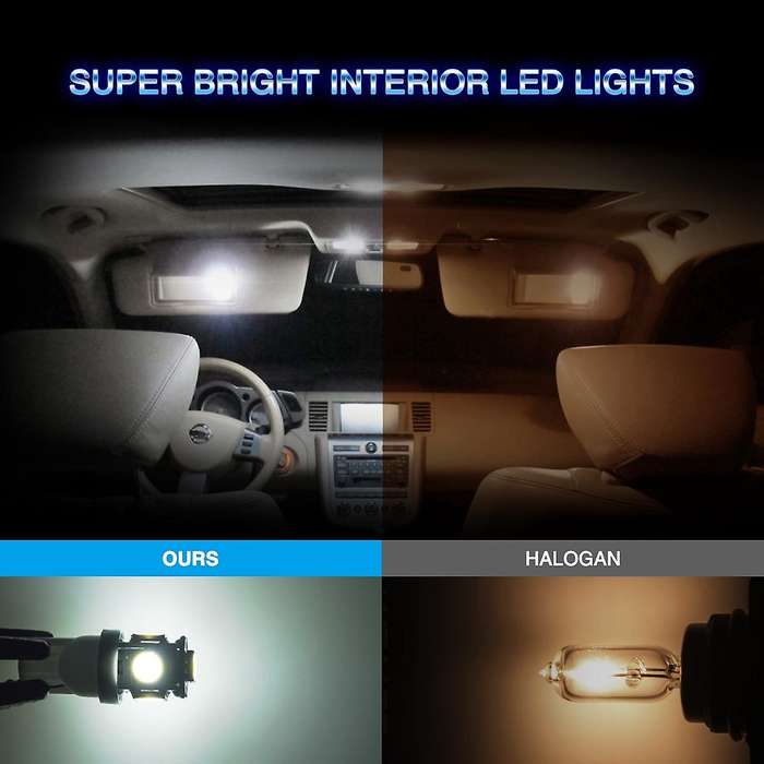20Pcs Super White T10 Wedge 5-SMD 5050 LED Light Bulbs W5W 2825 158 192 168 194
