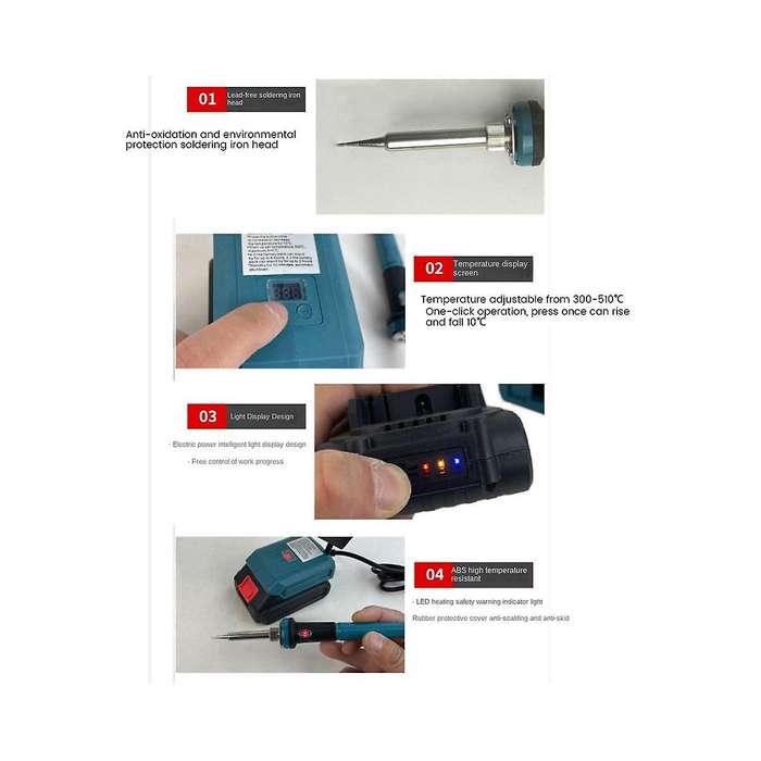 20v Cordles Soldering Iron Rechargeable 936 Internal Heat Fast Charge Microelectronics Repair Welde
