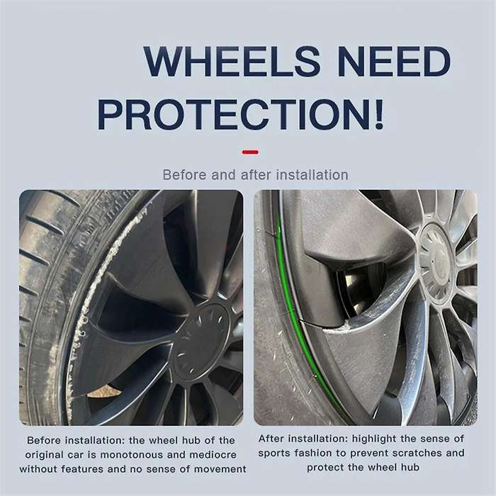 21 Inch Car Hub Cap Rim Patch for Model Y 2021-2023 Induction Uberturbine Wheel Cover Protectors Wh