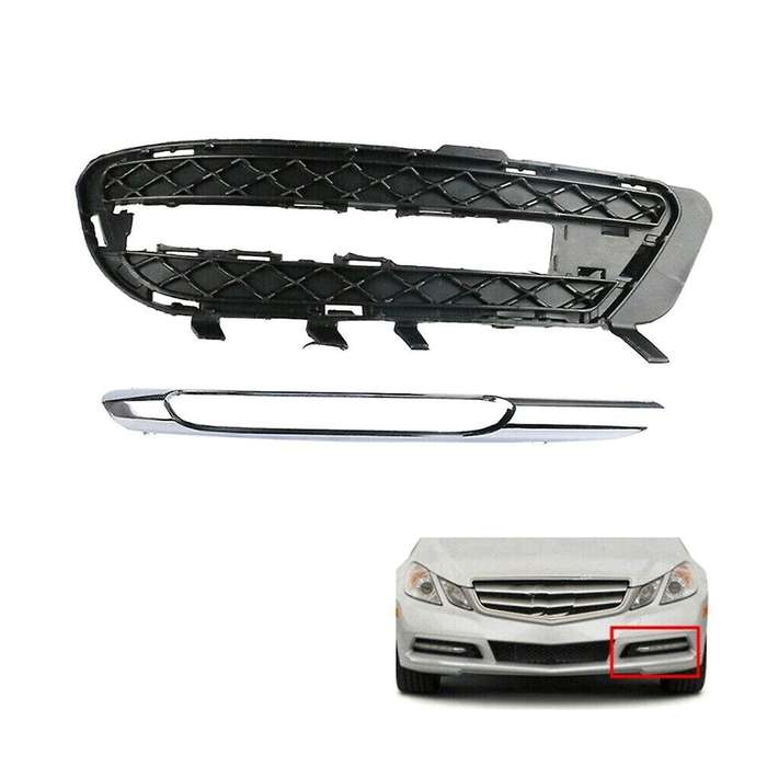 2128851723 2128851823 2128851774 2128851874 Fog Lamp Grille Cover + Decorative Strip Car for - E-cl