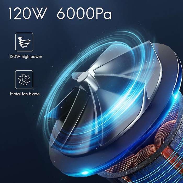 Cordless Car Vacuum Cleaner 6000Pa Rechargeable Portable Handheld Cordless Auto Vacuum Cleaner for C