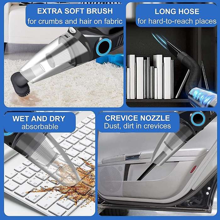 Cordless Handheld Vacuum Cleaner 8000Pa Powerful Car Vacuum Cleaner Rechargeable Portable Vacuum Cle
