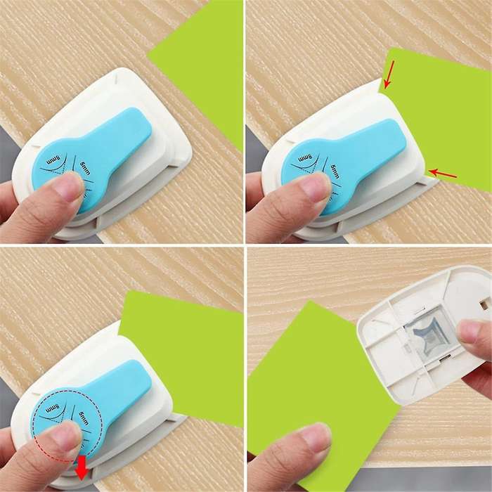 Corner Rounder Mini Corner Trimmer Punch R5/R8/R11mm Round Corner DIY Paper Card Photo Planner Cutti