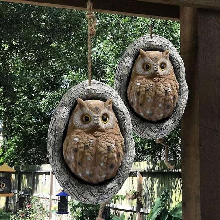 Cow Pendant Ornaments Home Garden Decoration Outdoor Ornament-Owl