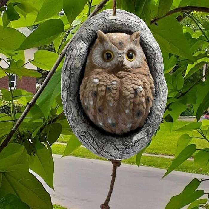 Cow Pendant Ornaments Home Garden Decoration Outdoor Ornament-Owl