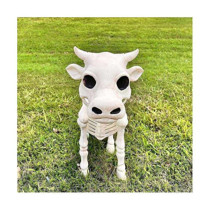 Cow Skeleton Halloween Decoration, Halloween Cow Skeleton, Cow Skull Halloween Haunted Skeleton, Hal