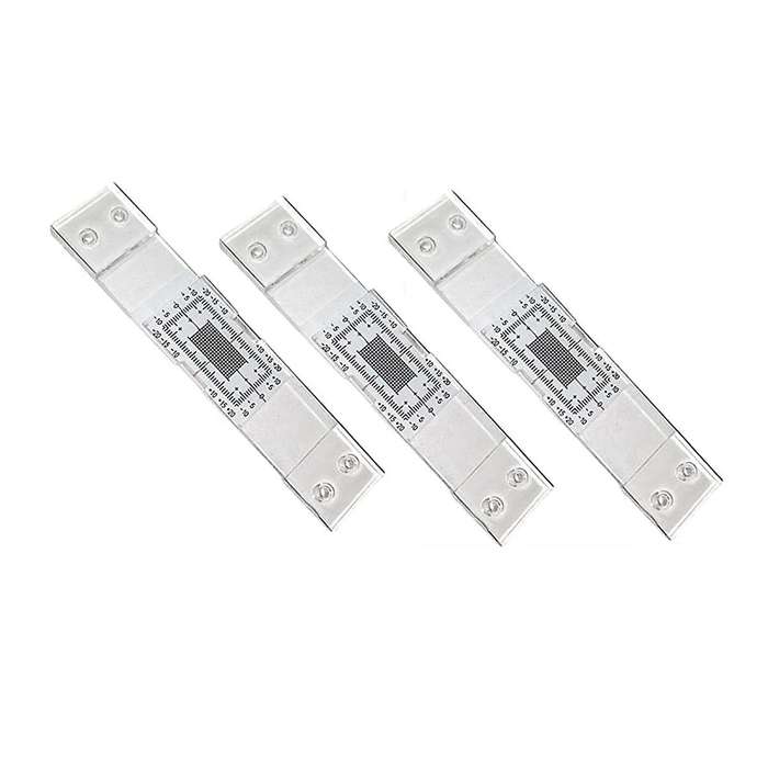 Crack Monitoring Record, 3Pcs Crack Measurement Tool, Crack Width Gauge, Clear Acrylic Corner Crack
