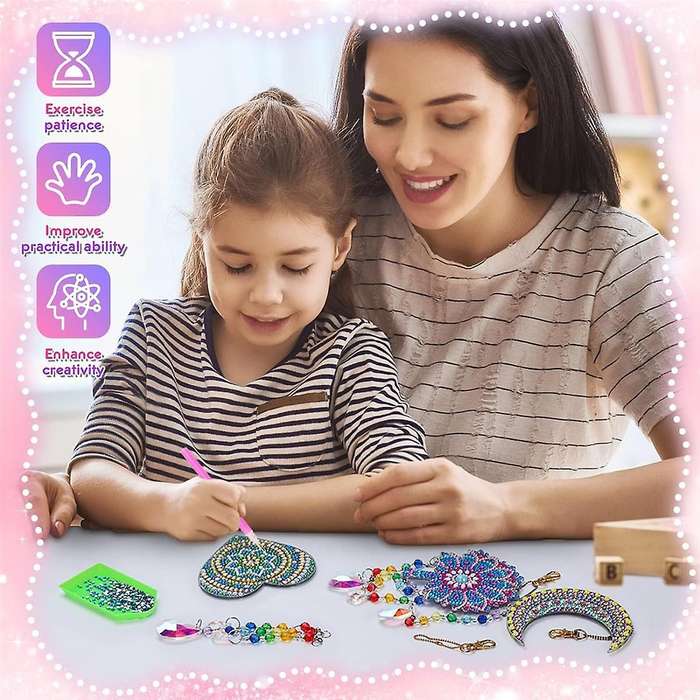 Craft Gifts for 6-12 Year Old Girls Kids: DIY Diamond Paint By Number Wind Chimes Crafts for Kids