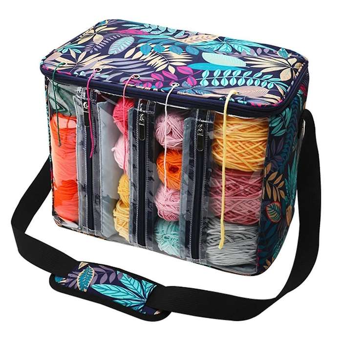 Crochet Bag Knitting Bags, Organizer, Traveling Crochet Bags Yarn Bag for Carrying Crochet Hooks, Kn