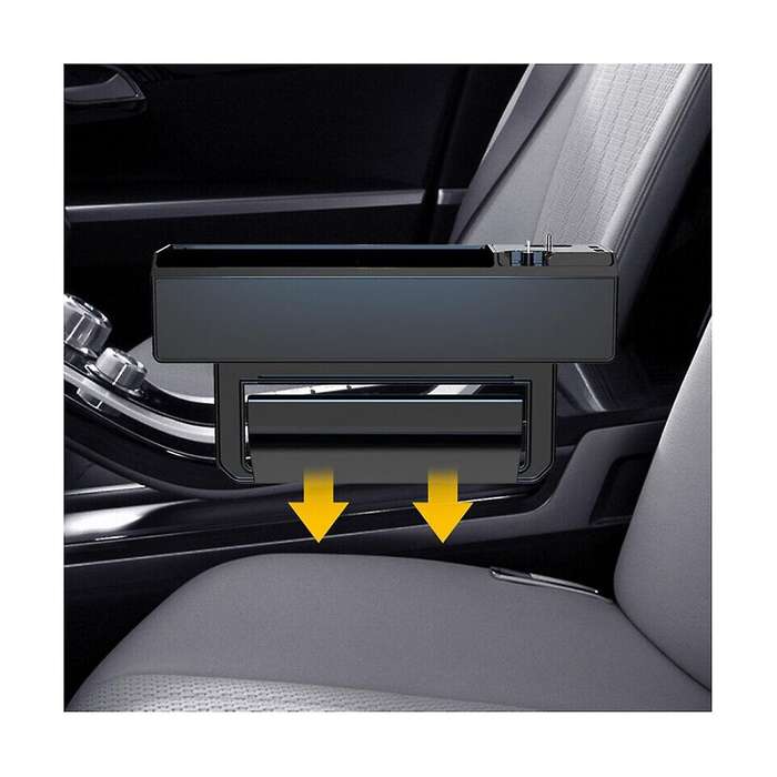 Crevice Storage Box Front Storage Box Multifunctional Storage Box Storage Box with Dual Usb Car Sup