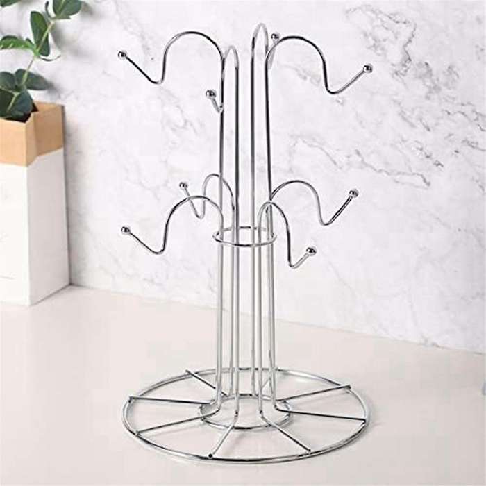 Cup Drying Rack with 8 Hooks Drainer Mug Tree Mug Organizer for Home Desktop
