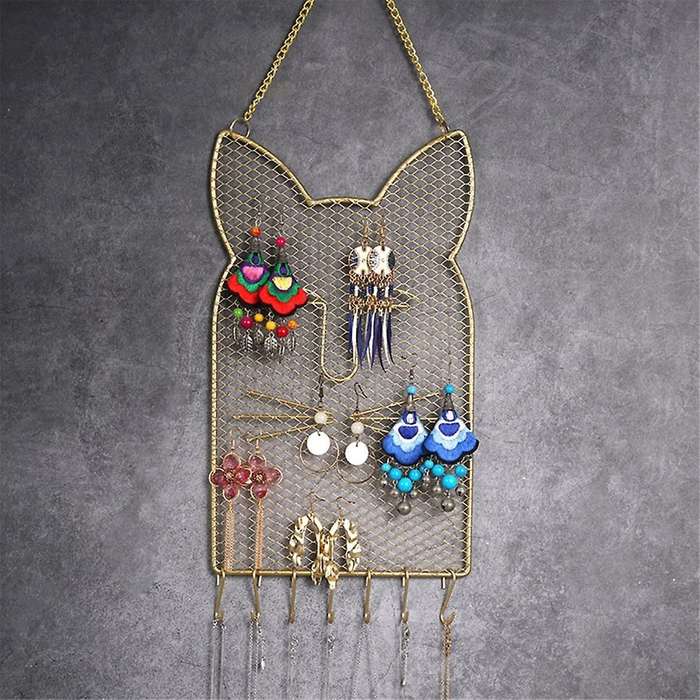 Cute 1-Piece Cat Jewelry Board for Girls Jewelry Display Stand Jewelry Wall Hanging Jewelry Storage