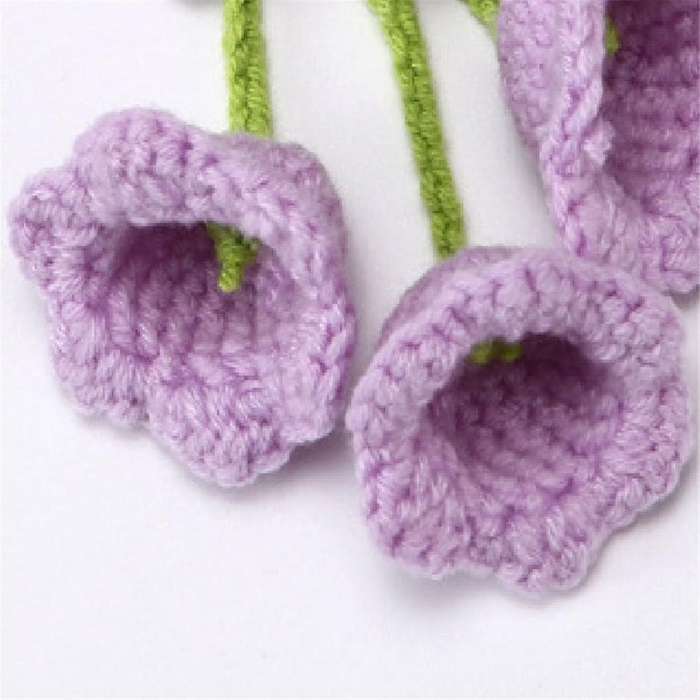 Cute Car Interior Hanging Accessories Car Bellflower Hand Knitted Car Pendant Rear View Mirror Acce