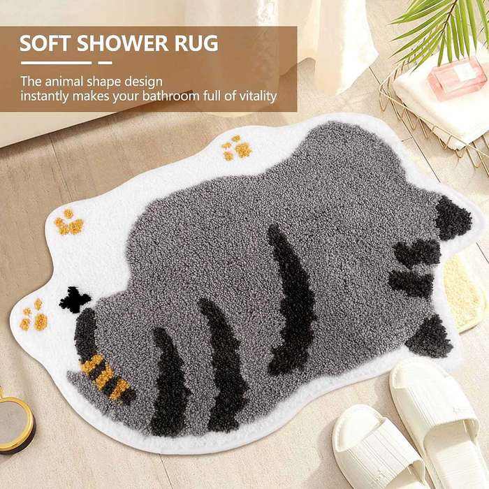 Cute Bath Mat for Kids,ultra Soft Non-slip Bathroom Rug,plush Carpet Doormat for Tub,shower and Bat