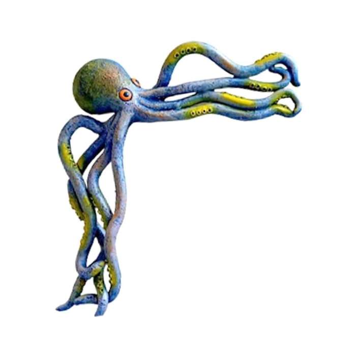 Cute Octopus Sitter Sea Statue Collectible Figurines Tabletop Decor Resin Sculpture for Indoor Home