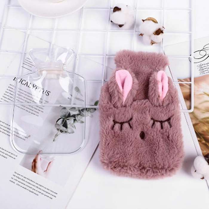 Cute Stress Hot Water Bottle Bag with Knitted Soft Cover Reusable Hand - C