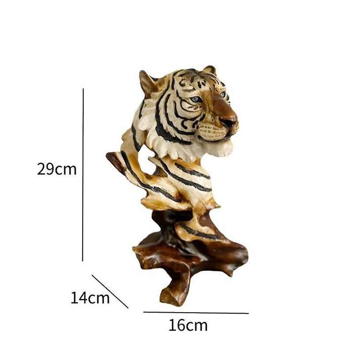 D Imitation Root Animal Head Statue, Retro Sculpture,Artificial Resin Ornaments,Suitable for Office