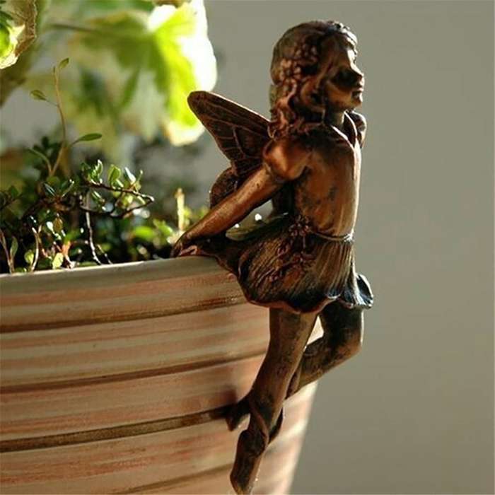 D Plant Pot Hanging Resin Decor Fairy Flower Pot Decor Design for Garden Huggers Pot Fairy Decor