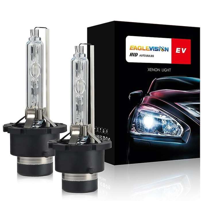 D4S HID Bulbs, Xenon Headlight Replacement Bulb 35W 6000K White High Low Beam for , Pack of 2 (6000K