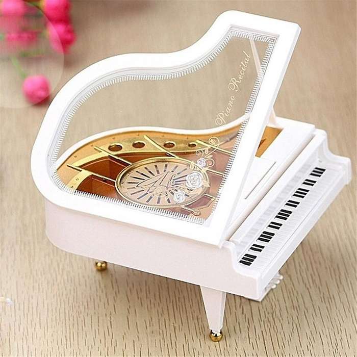 Dancing Piano Music Box New Year Gift Present Girl's Birthday Romantic Gift Musical Box Home Decor