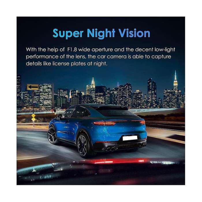 Dash Cam Built In Wifi Car Dashboard Camera Recorder with Fhd 1080p, for Cars with Night Vision, Lo