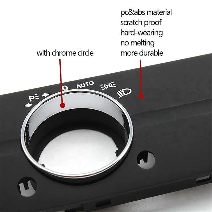 Dashboard Headlight Lamp Switch Cover Trim Replacement for W211 E Class 320 350 550 2003-2008 Type B