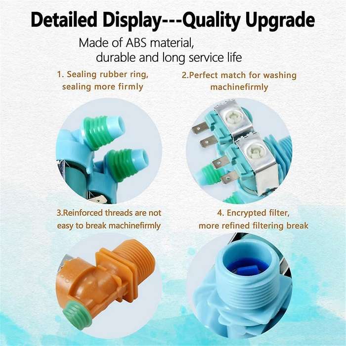 DC62-00311F&DC62-30314V Washing Machine Water Inlet Valve for Washer,Replace AP5966624 PS11719654 EA