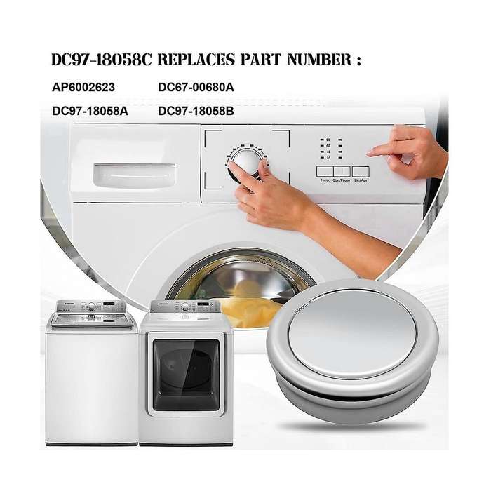 Dc97-18058c Washer/dryer Knob Laundry Appliance Control Knob Ap6002623,dc67-00680a,dc97-18058a,18058
