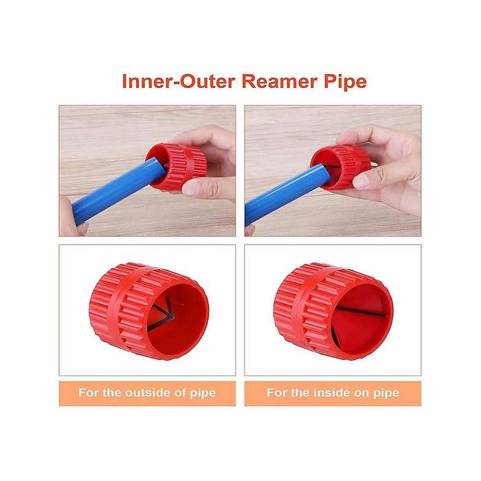 Deburring Tool Kit,pvc Pipe Tubing Cutter Depth Gauge and Pipe Cutter Tool, Inner Outer Reamer Pipe