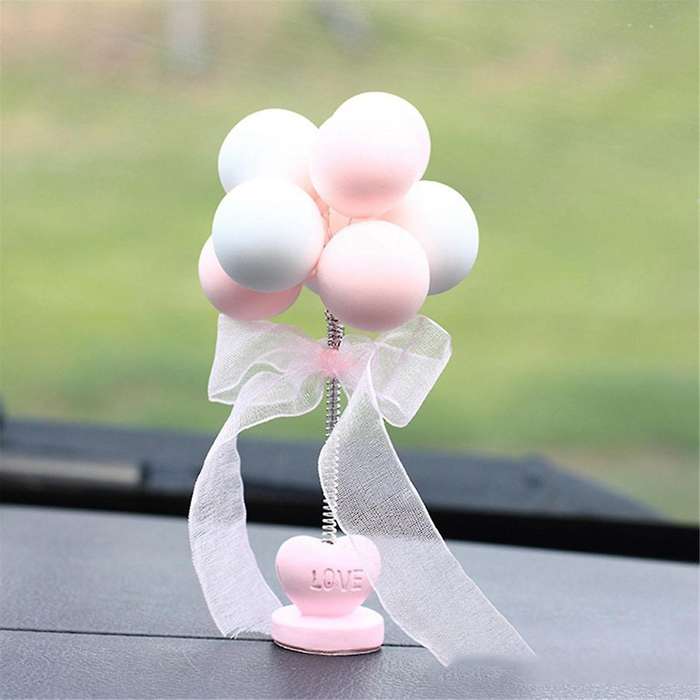 D-Dashboard Ornament, Balloon Bobblehead Car Dash Decor Car Interior Shaking Head Ornaments for Desk