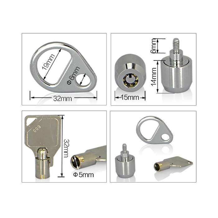 Desktop Computer Lock Computer Case Lock Anti-theft Lock for Internet Cafe Office Management Lock
